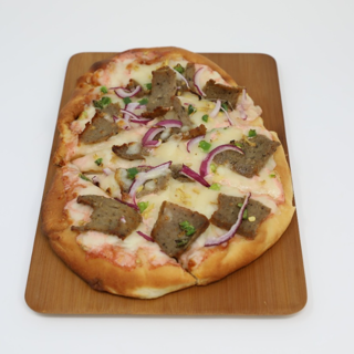 Spicy Beef Lamb Kabob Naan Pizzatwist
