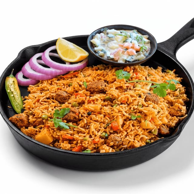 Soya Tikka Biryani.