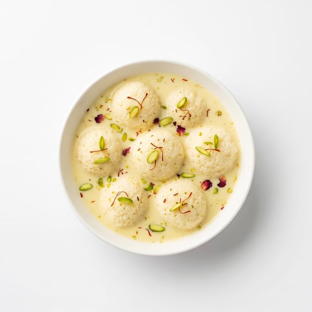Rasmalai mithai.