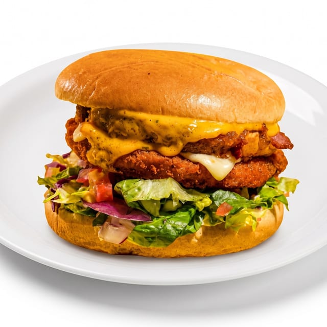 Maharaja Burger with Fries.