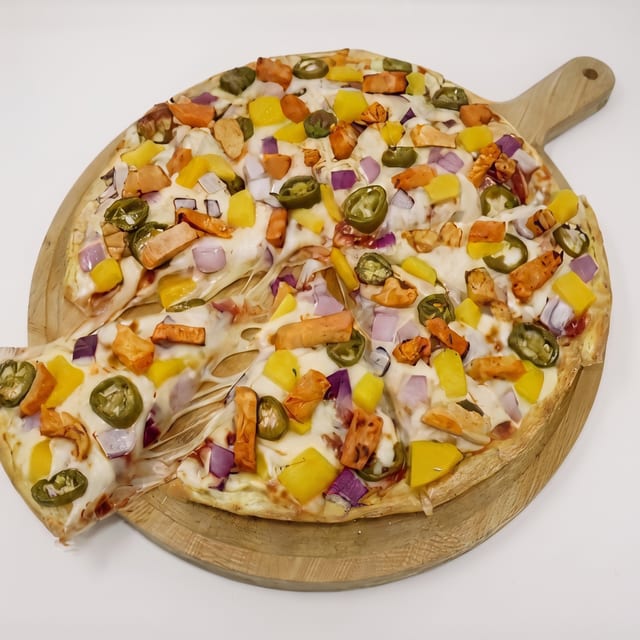 GF Mango Habanero Pizza.
