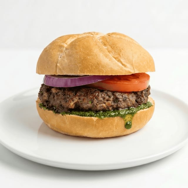 Tawa Noodles Burger with Fries.