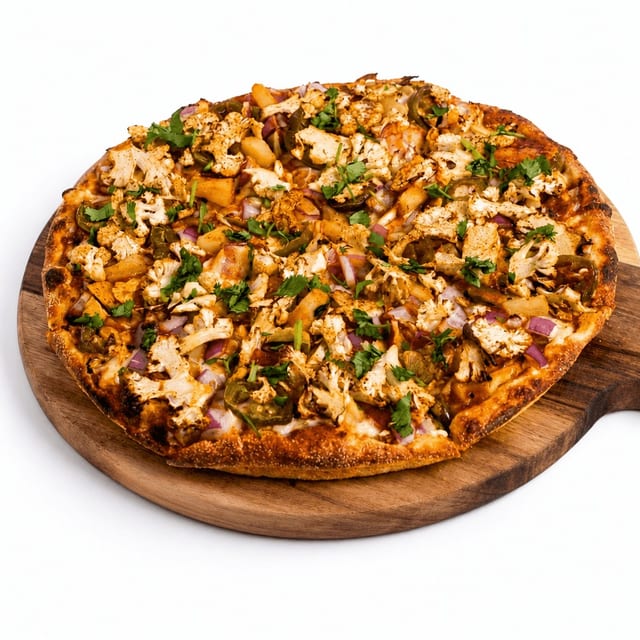 Achari Gobi Naan Pizza.