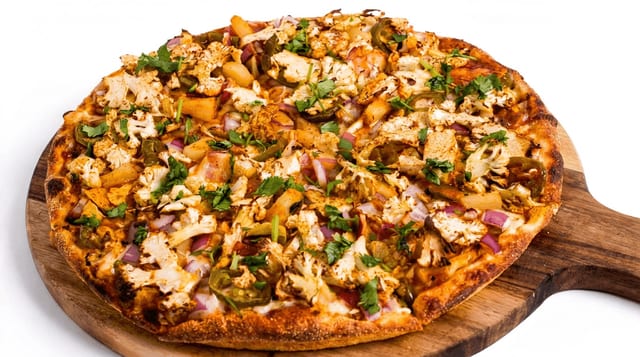 Achari Gobi Naan Pizza.