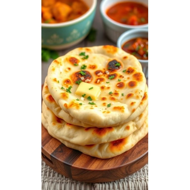 Delicious Garlic Naan Awaits