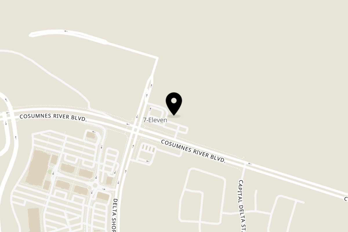 Map showing the location of Naan Twist Delta Shore on 1915 Cosumnes River Blvd #110A in Sacramento