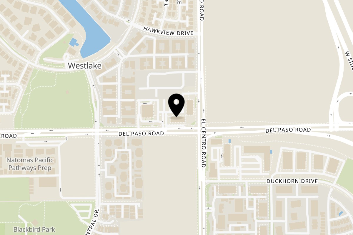 Map showing the location of Naan Twist Sacramento on 3511 Del Paso Rd #110 in Sacramento